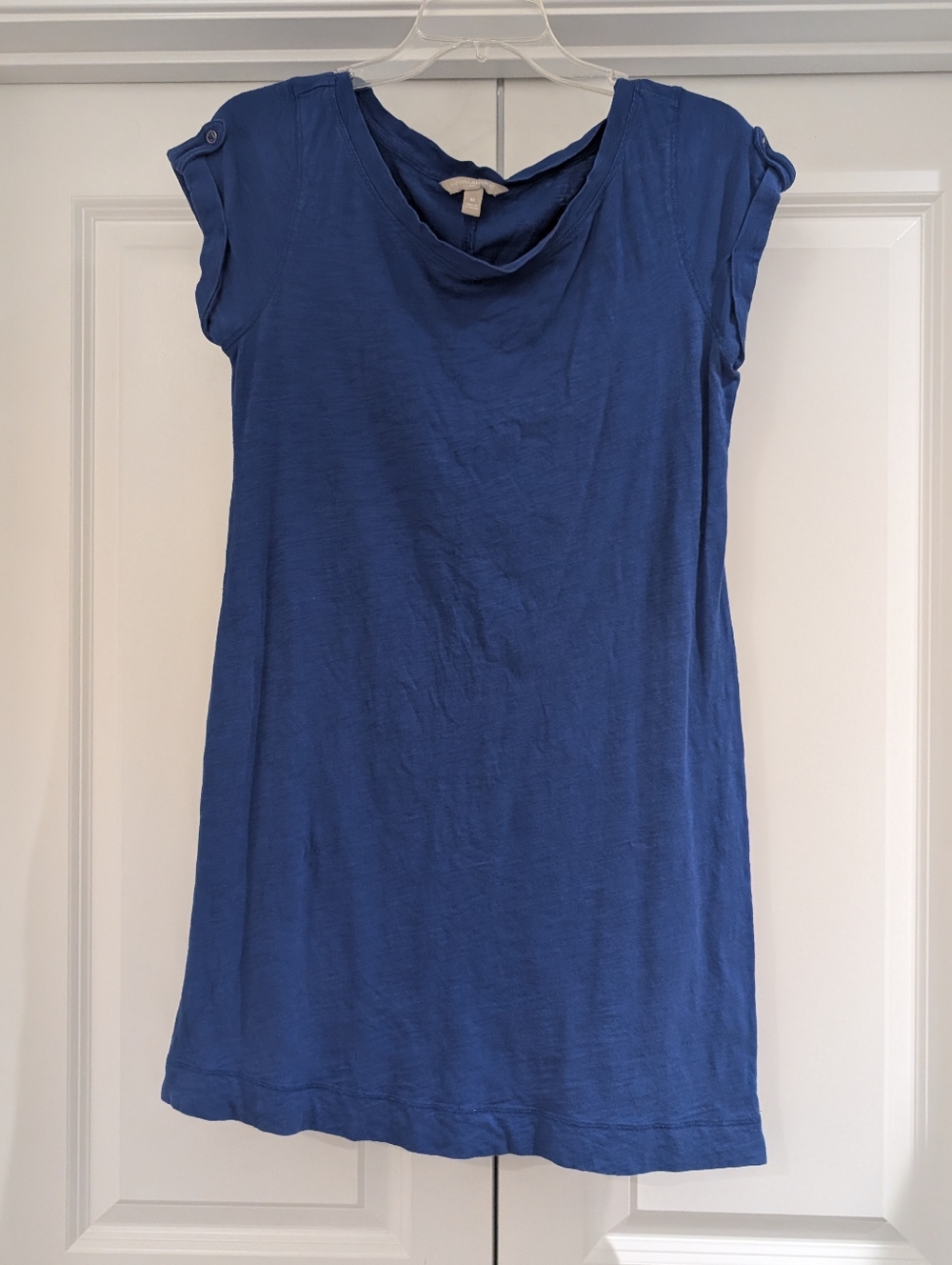 Women's Cap-Sleeve T Shirt Dress in Blue